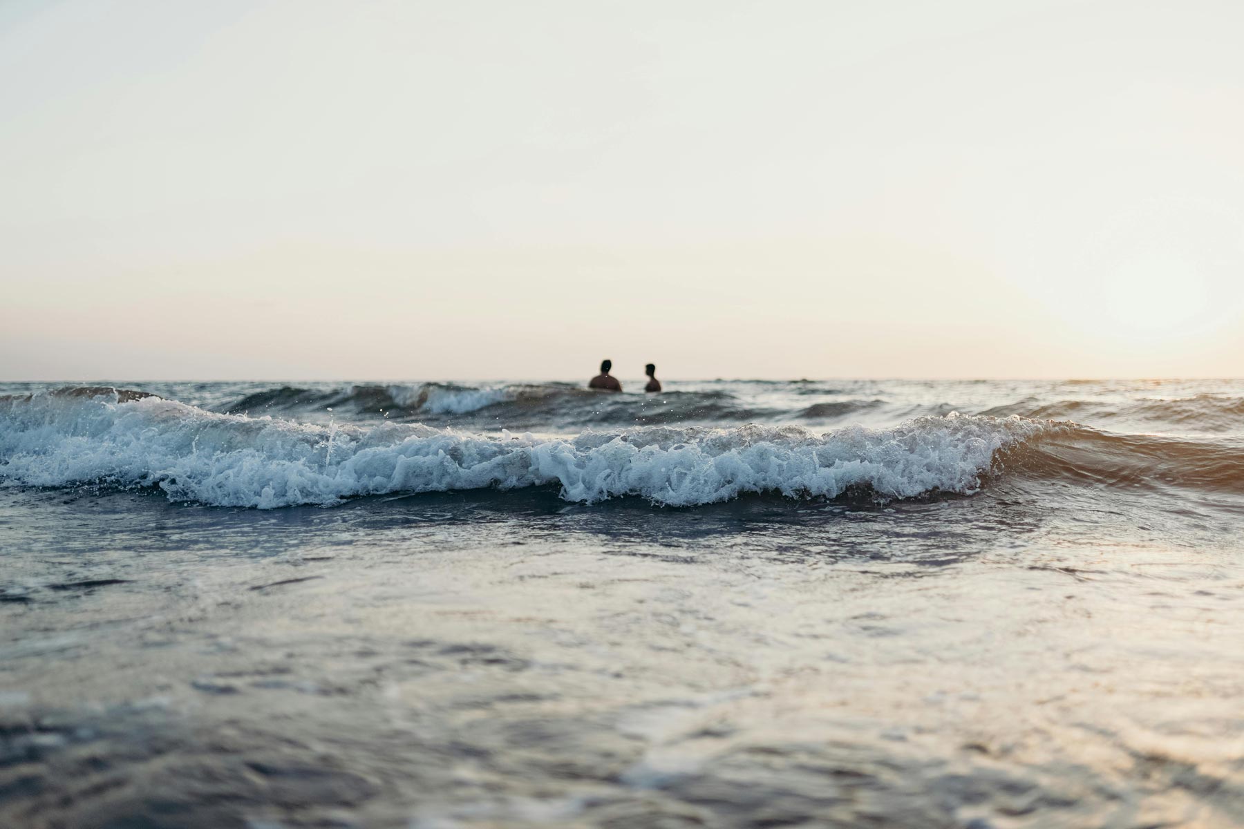 swimming in ocean